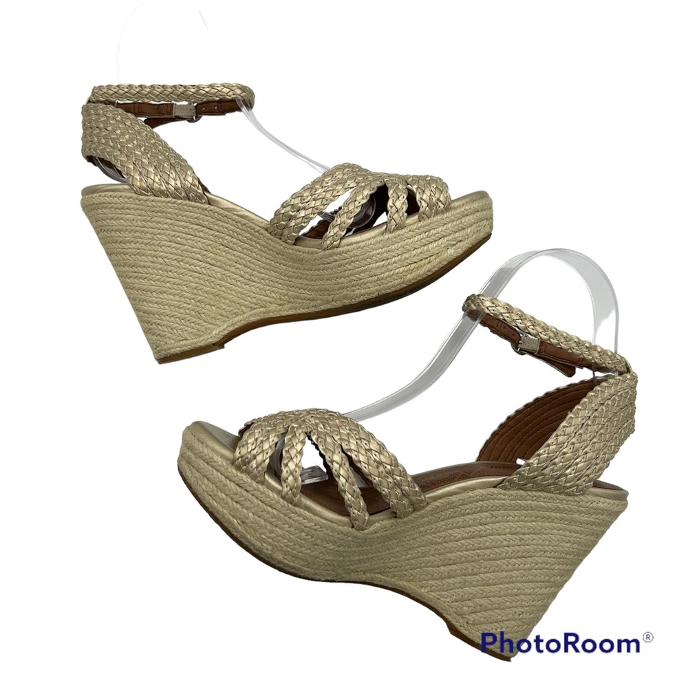 Lucky Brand Lainey Espadrille wedge sandals in gold